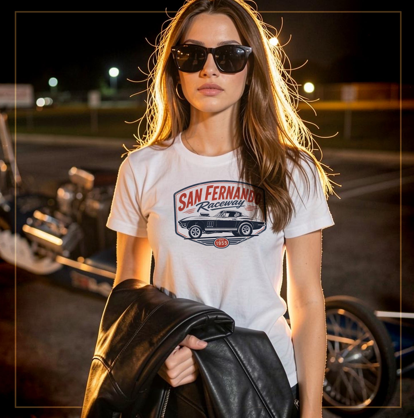 San Fernando T-shirt white 65 Corvette _ unisex