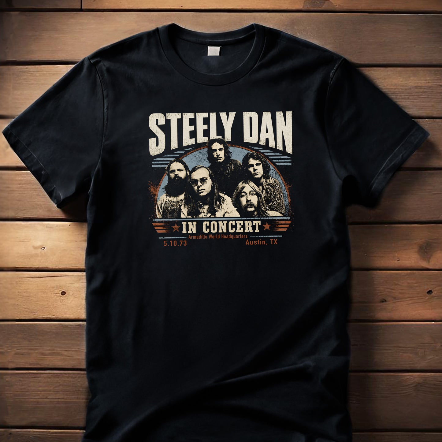 Steely Dan, short sleeve crew t-shirt, AUSTIN, TX