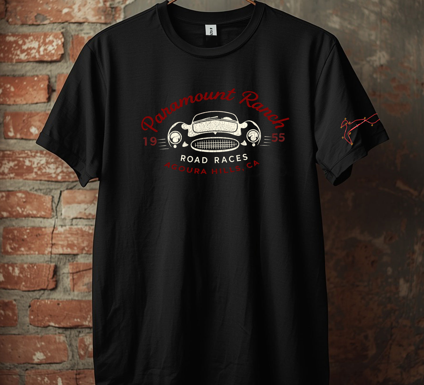 Paramount Ranch Raceway RED circuit 1955 short sleeve crew