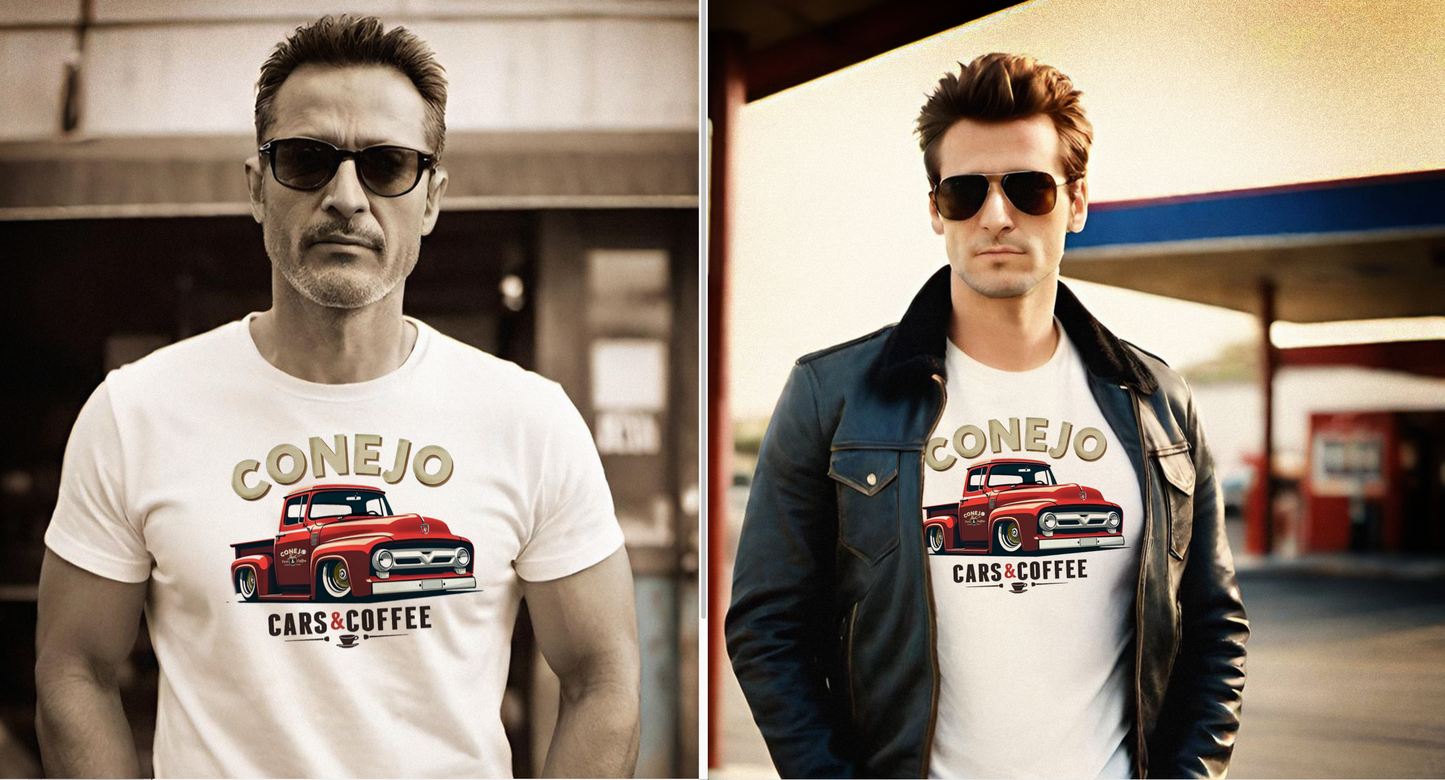 short sleeve crew neck t-shirt 1956 Ford pickup