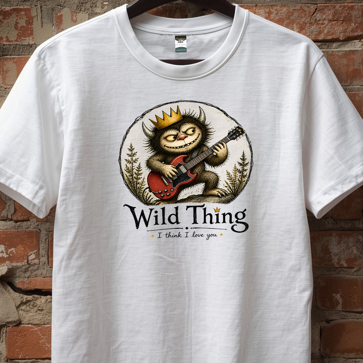 Wild Things SG guitar T-shirt white _ unisex