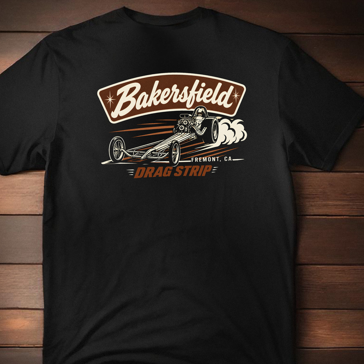 Bakersfield drags trip. Fremont, Ca. T-Shirt. Vintage