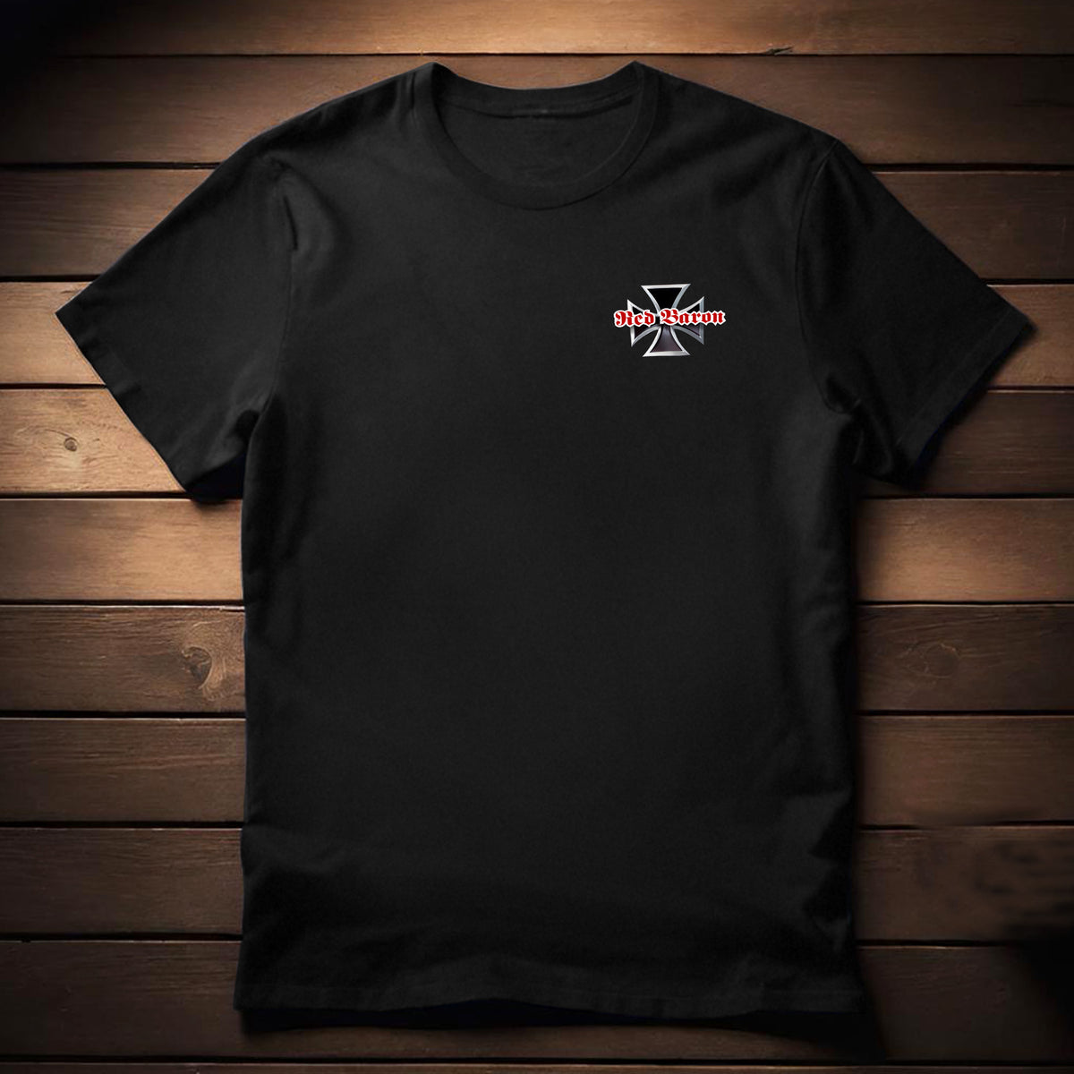 Red Baron VW Fastest Fokker T-shirt black 2 sided  unisex.