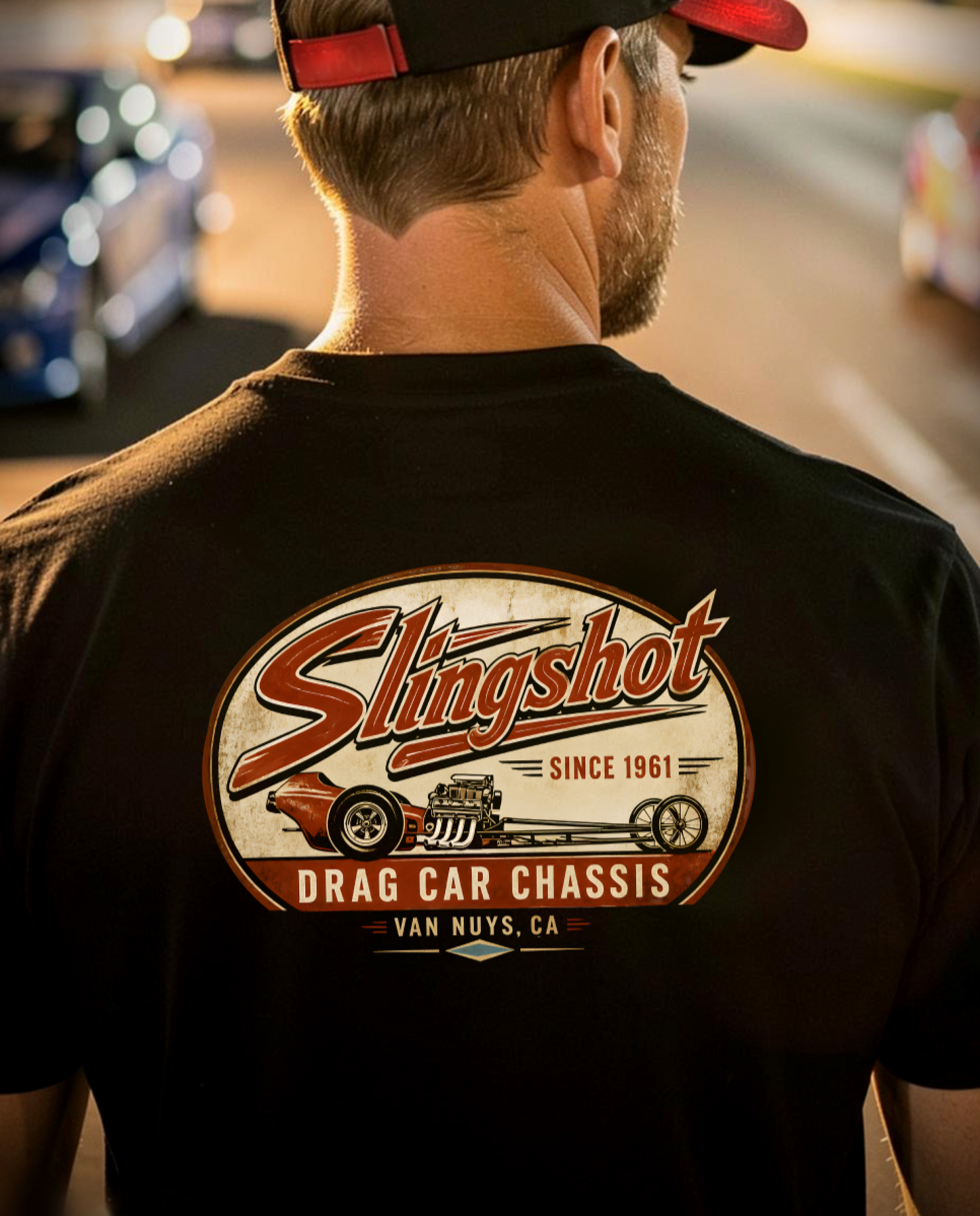 Slingshot chassis co.  T-shirt black unisex