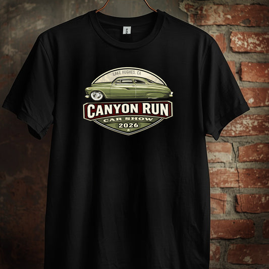 Lake Hughes Canyon run car show 2026 - short sleeve crew t-shirt