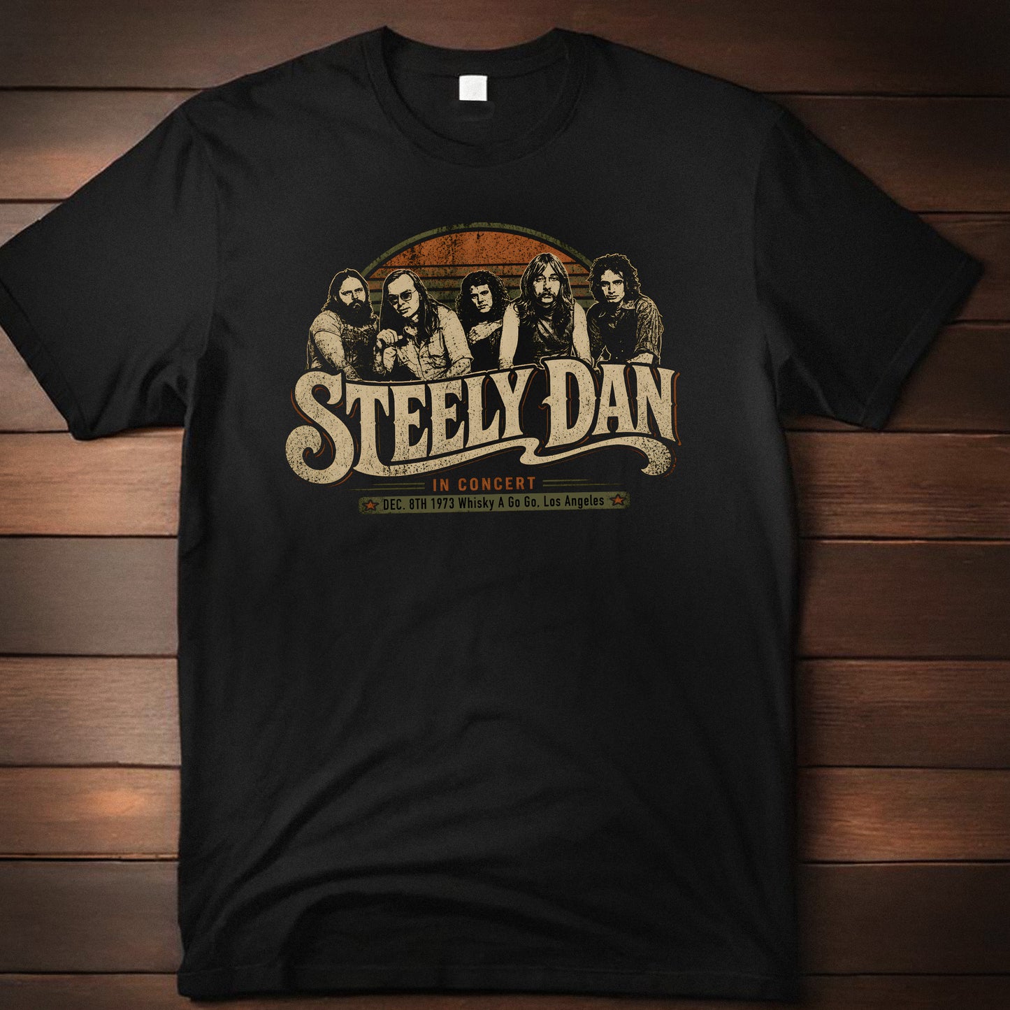 Steely Dan, short sleeve crew t-shirt, Whiskey a Go-Go 1973