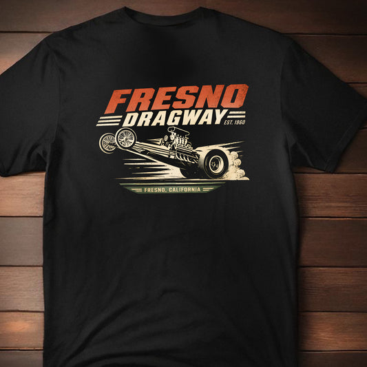 FRESNO DRAGWAY, TX T-Shirt. Vintage EST. 1960