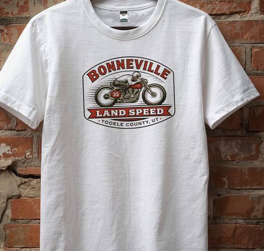 Bonneville Landspeed Motorcycle T-shirt _ unisex