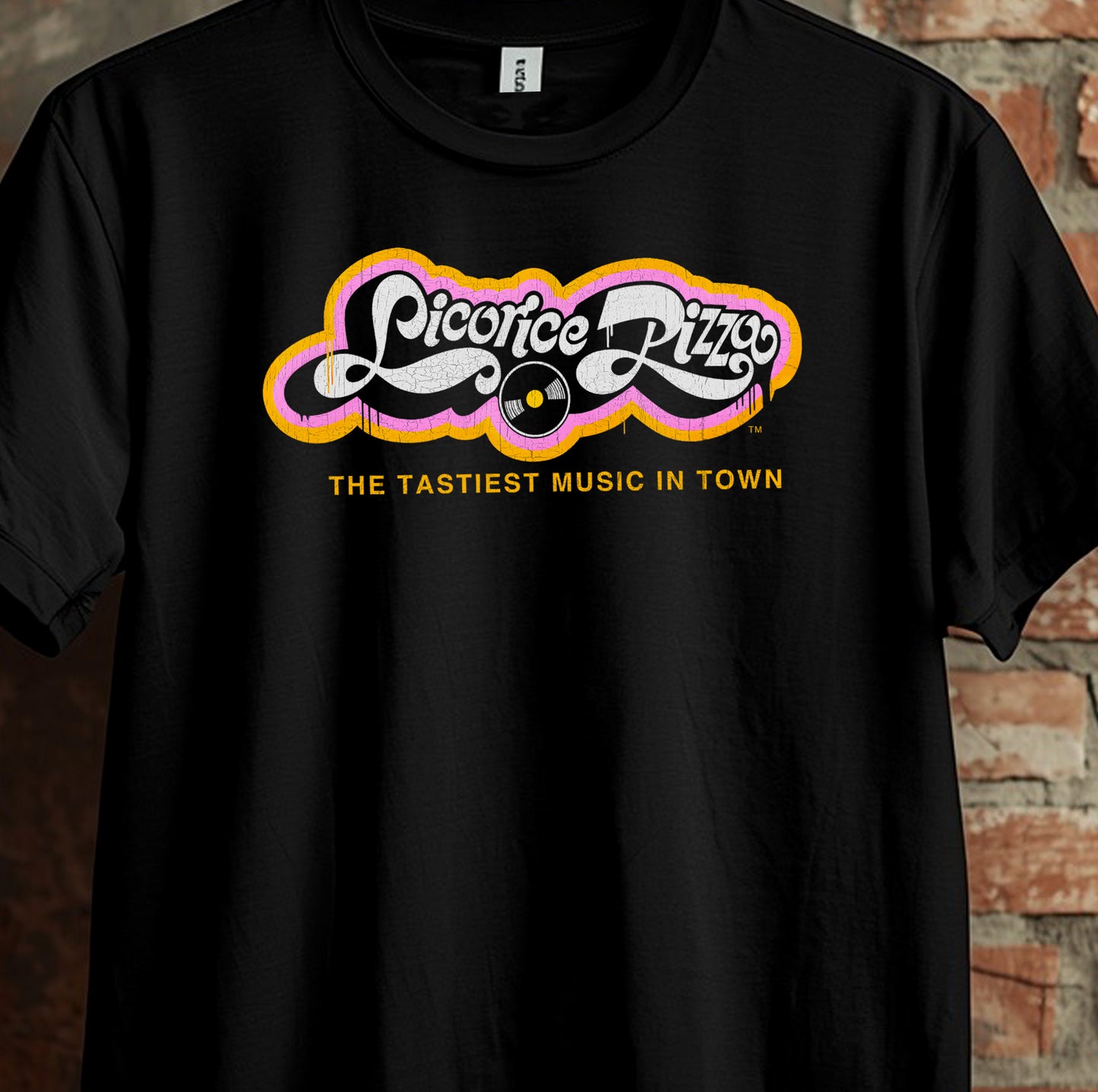 Licorice Pizza record store, short sleeve crew t-shirt