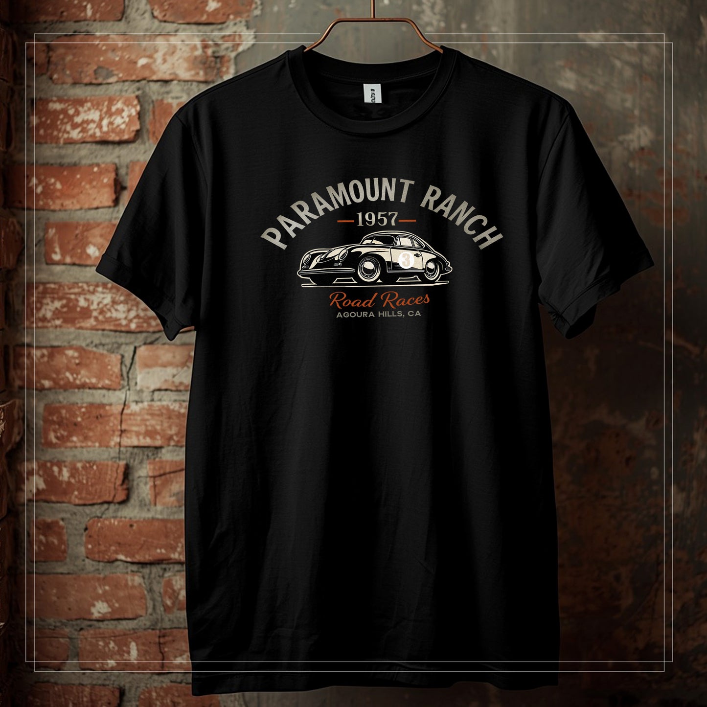 Paramount Ranch Raceway circuit 1957Porsche 356 short sleeve crewneck