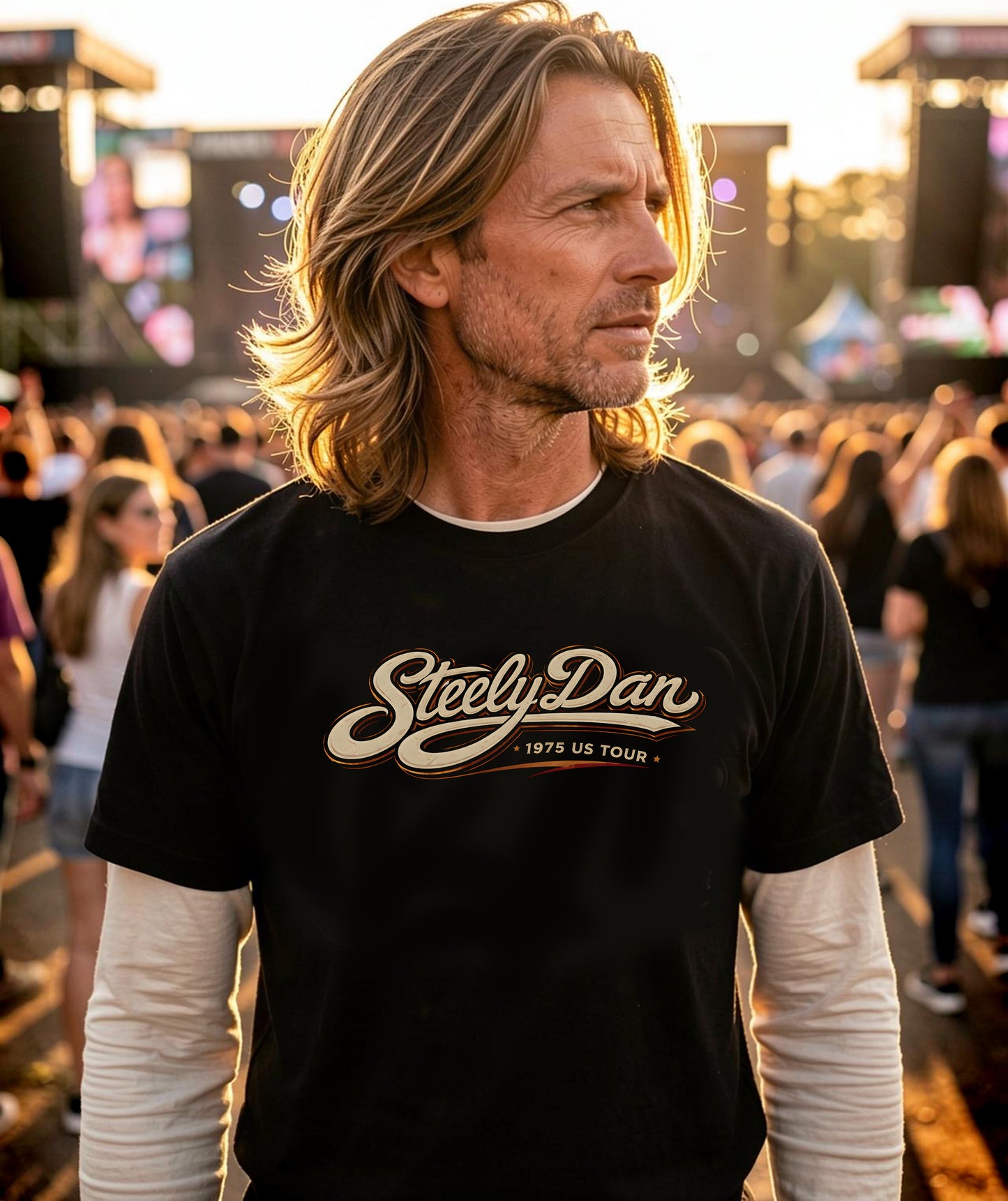 Steely Dan, short sleeve crew t-shirt, RoyalScam 1975 bootleg style