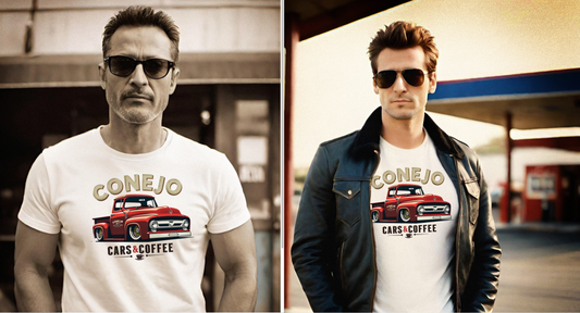 short sleeve crew neck t-shirt 1956 Ford pickup